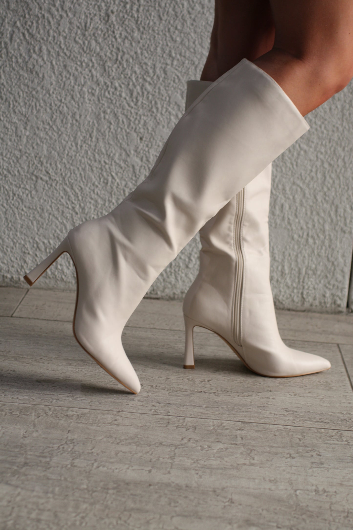 Beverly Boots in Ivory